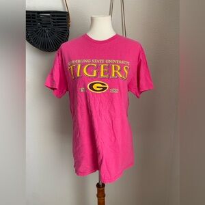 GSU Grambling State University Pink Short Sleeve T-Shirt, Size Large